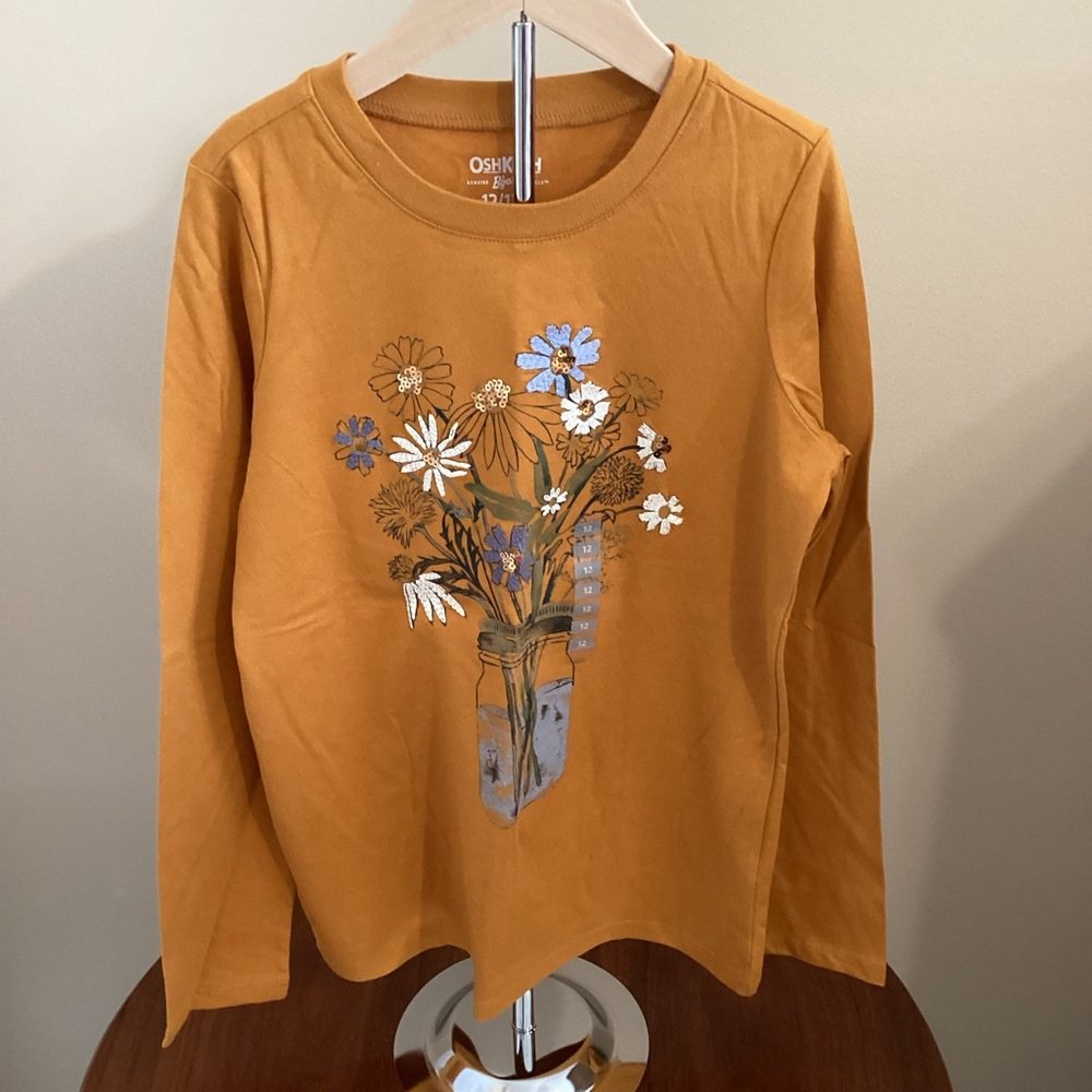 Girls OshKosh Long Sleeve Shirt-Size 12-NWT